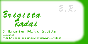 brigitta radai business card